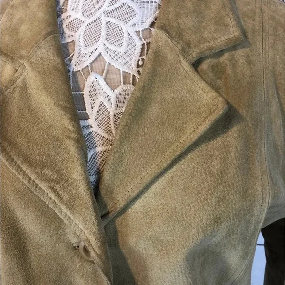 Urban Vibe suede jacket / coat Button up blazer style jacket.